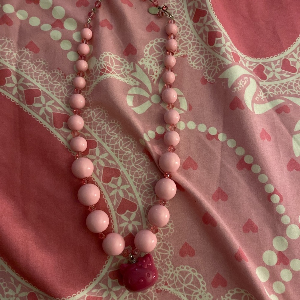 Pink Tarina Tarantino hello kitty 2003 necklace!